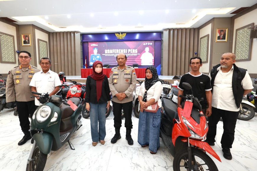 Polda Jatim Serahkan Kembali Kendaraan Korban Curanmor Secara Gratis
