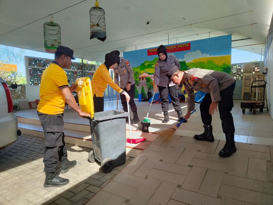 Vihara di Lawang Jadi Lokasi Bakti Religi Polres Malang Menjelang Hari Bhayangkara